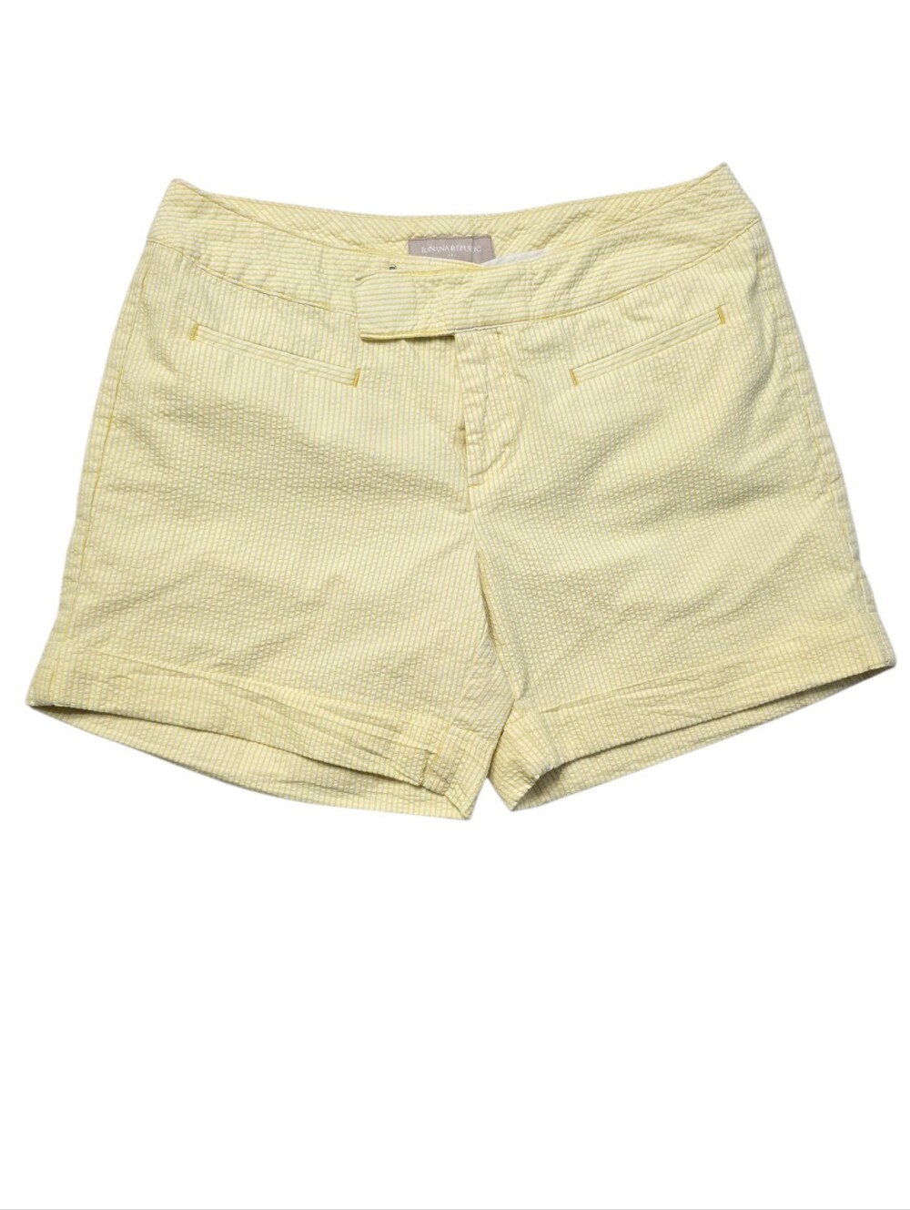 Light Yellow Women's Seersucker Shorts